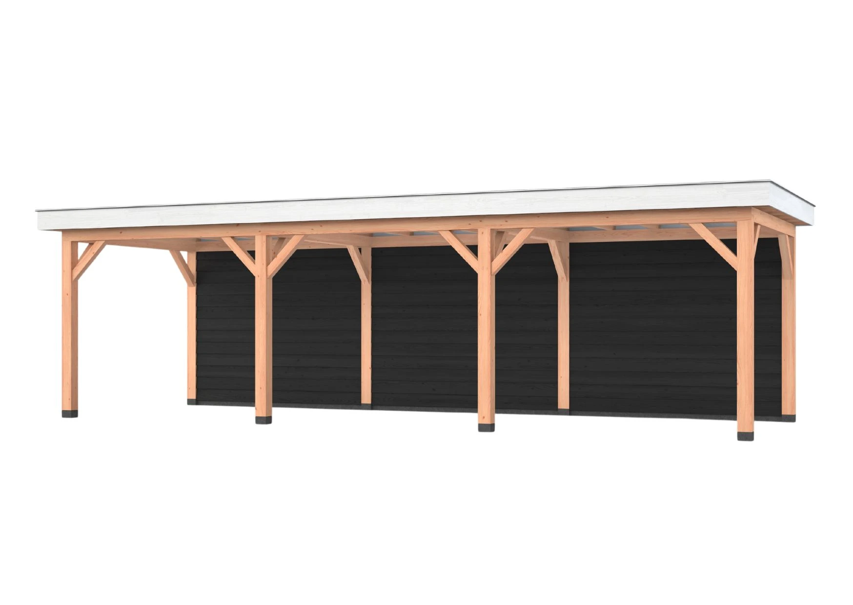 Douglas overkapping, 900 x 300, met achterwand, Westwood Holland - Afbeelding 2